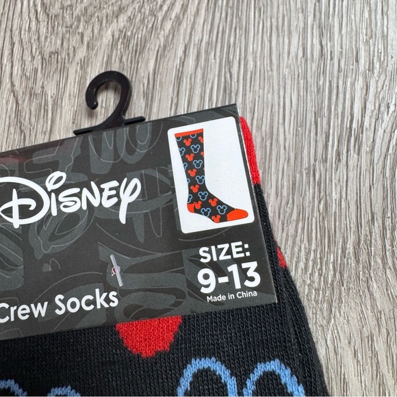 Disney Accessories - Disney Mickey Mouse Crew Socks Size 9-13 NWT